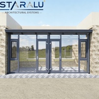 Véranda en alliage d'aluminium durable avec structure résistante à la corrosion et profilés multi-chambres pour une utilisation extérieure longue durée