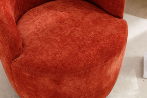 Sillón de Diseño Nórdico Moderno para Dormitorio, Espacios Pequeños, Tapizado en Tela, Diseño de Barril, para Sala de Estar, Hotel - Product Image 5