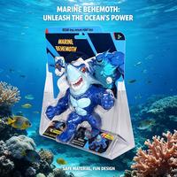 Jouet anti-stress en silicone souple en forme de requin bleu musclé, très populaire, pour enfants et adultes