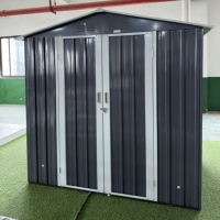 Cobertizos de jardín de almacenamiento para exteriores de Metal ecológicos móviles de 6*4 pies inspirados en la naturaleza para herramientas domésticas a prueba de roedores y fácilmente ensamblados