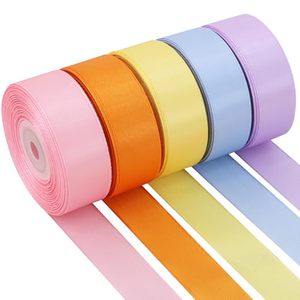 Cinta de Raso de Poliéster de Doble Cara de 38 mm, Multicolor Azul, 1 1/2 Pulgadas, para Envolver Regalos, Rollo de 20 Yardas - Product Image 1