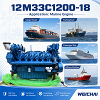 Prix d'usine SCDC Baudouin Série 12M33 882 kW 1200 ch 1800 tr/min Moteur marin 12M33C1200-18 pour bateau de pêche, bateau de travail, remorqueur