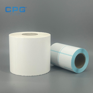 Rouleau d'étiquettes thermiques personnalisées OEM haute sensibilité 3x5 pouces 135 g/m² pour système d'inventaire de détail, étiquette adhésive 100x150 mm - Product Image 1