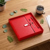 Coffret Cadeau Direct Usine : Clé USB, Stylo Signature, Recharges, Carnet Journal A5 en Cuir PU et Papier Épais Personnalisable pour Étudiants