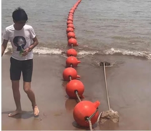 Boa galleggiante a pistone in PE di piccolo diametro 300mm per ormeggio imbarcazioni, segnalazione di superficie e linea di avvertimento, per uso marino e spiagge - Product Image 5