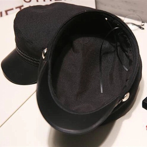 Chapeaux de <span class=keywords><strong>marin</strong></span> tendance pour femmes et hommes, printemps automne, chapeau noir pour femmes, bérets, casquettes plates, casquette de capitaine, chapeau octogonal de voyage, chapeau de cadet - Product Image 5