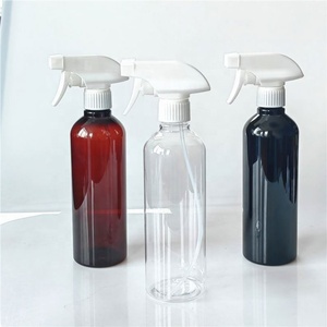500ml Black Round Shoulder PET Plastic Spray <b>Bottle</b> Empty Cosmetic <b>Bottle</b> Trigger Head - Product Image 4