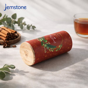 Venta de Fábrica: Tubo de Cartón Reciclable para Galletas, Grado Alimenticio, con Tapa de Madera, Cilindro de Papel Kraft para Café y Té Suelto - Product Image 4