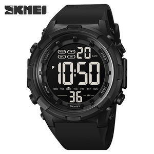 Skmei Digital Watch Men Sports Waterproof Electronic Watch With <b>Light</b> And Date Display Black Strap - Product Image 1