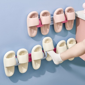 Space Saving <b>Shoe</b> Hangable Hook Bedroom Dryer <b>Rack</b> Wall Mounted Bathroom Slipper <b>Rack</b> No Punching Toilet Drainage <b>Rack</b> Artifact - Product Image 2