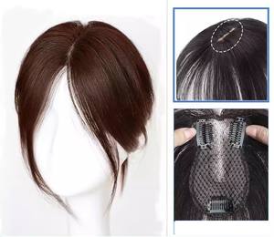 Topper capillaire synthétique résistant à <span class=keywords><strong>la</strong></span> chaleur avec frange, 7*11, 10 pouces, remplacement capillaire pour femmes, prix le plus bas - Product Image 1