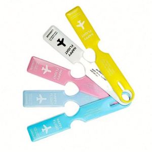 Étiquettes de bagages en cuir personnalisées avec impression de logo, étiquettes de passeport, sangles d'étiquettes de bagages de voyage, accessoires de voyage - Product Image 6
