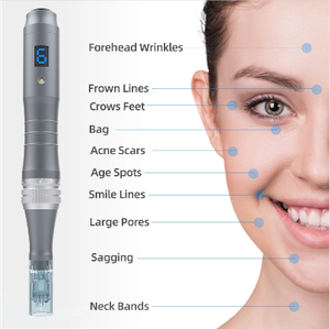 <span class=keywords><strong>Dr</strong></span>. <span class=keywords><strong>Pen</strong></span> <span class=keywords><strong>M8</strong></span> Inalámbrico, Lápiz de Microagujas Profesional, <span class=keywords><strong>Dermapen</strong></span> con Pantalla Digital, Herramienta para el Cuidado de la Piel de 6 Velocidades con 2 Cartuchos de Agujas - Product Image 4