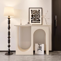 Table console murale moderne et minimaliste en dalle d'ardoise de luxe léger pour entrée et salon, sans installation, mobilier de salon