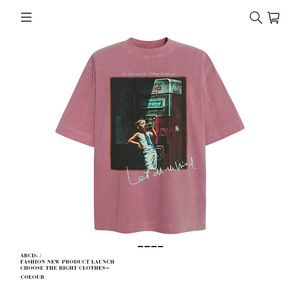 Camiseta de Manga Corta de Algodón Puro Lavado con Estampado de Personajes, Estilo Desgastado, para <span class=keywords><strong>Hombre</strong></span> y Mujer, Marca de Moda, Ropa Holgada, Venta al por Mayor Transfronteriza - Product Image 1