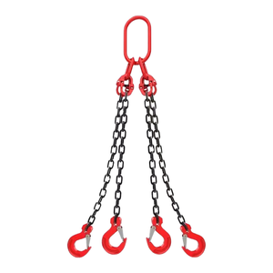 Eslinga de Cadena Ajustable de Acero Aleado G80 de 1/2/4 Patas, Conjunto de Aparejos de Grúa de Alta Resistencia con Ganchos de Seguridad y Eslabón Maestro - Product Image 6