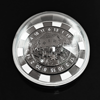 Roue de roulette D20 en métal style casino – Design éclaboussures de sang gravé, durable et écologique, pour joueurs de RPG et jouets anti-stress