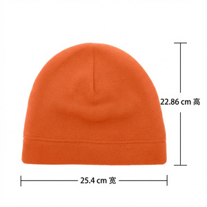 Knitted Hat Red Solid Color Warm Windproof Foldable Adult Fashion Winter Cap - Product Image 5