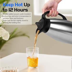 Bouilloire à café de haute qualité Double paroi en acier inoxydable flacon carafe à café flacon à vide bouteille d'eau <span class=keywords><strong>théière</strong></span> isolée - Product Image 6