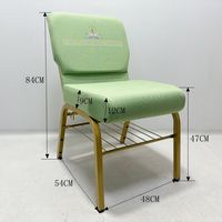Vente en gros location de chaise de théâtre en métal empilable avec pochette chaise d'église de prière synagogue empilable en métal