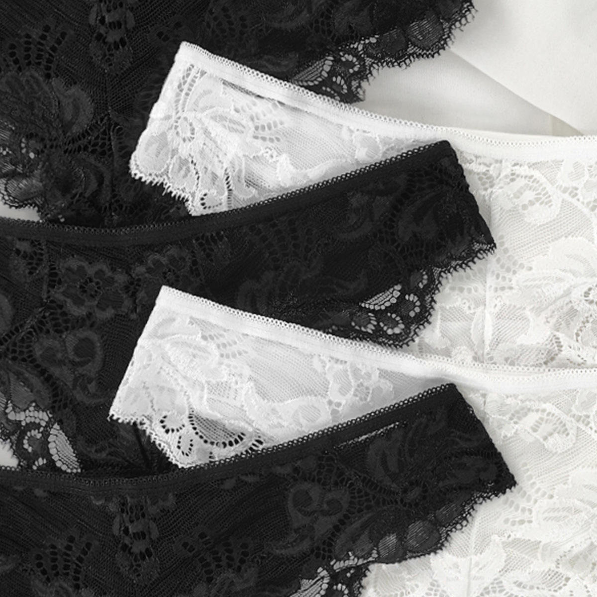 1023 Women Underwear Bikini Panties Wholesale 5 Packs Panties for Ladies Daily Female Lace Thong Underwear