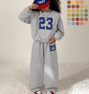 Ensembles de vêtements pour enfants tendance, survêtements d'hiver, ensembles de vêtements pour filles, vêtements de sport, sweat-shirt à capuche, survêtement pour filles, âge 13 - Product Image 1