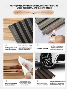 Pannello Decorativo a Onde in Legno Massello Ecologico con Motivo a Griglia Grande Muraglia, per Parete TV e Soffitto - Campione Gratuito Disponibile - Product Image 3