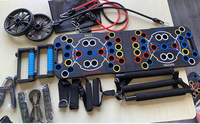 Set de Planche de Musculation Multifonctionnelle Portable pour Fitness à Domicile avec Poignées Pliantes