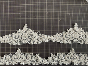 Mới đến 12cm <span class=keywords><strong>Net</strong></span> thêu đính cườm ren trang trí cho trang phục - Product Image 6