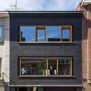 Fenêtre à battants décorative en bois <span class=keywords><strong>avec</strong></span> revêtement en bois, en aluminium à grain <span class=keywords><strong>de</strong></span> teck, multifonctionnelle et multi-tons - Product Image 6