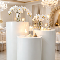 Vente flash : Socles ronds pour présentoir à gâteaux de mariage, piédestal cylindrique en métal, table à desserts, décoration de fête, blanc, or, noir