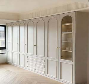 BALOM Customized Walk in Closet Modular System Adjustable Shelves Drawers LED Lighting High End Wooden Wardrobe - Product Image 1