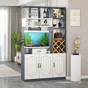 Fish Tank <b>Cabinet</b> With Wine Rack And Storage Living Room Partition <b>Cabinet</b> European Style Foyer <b>Cabinet</b> - Product Image 3