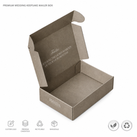 Scatola Postale Ondulata Personalizzata Fidelitas in Taupe, Scatola Regalo per Ricordi di Matrimonio, Scatole per Fotografie Commemorative, Vendita Diretta dalla Fabbrica