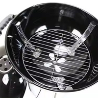 Barbecue portable émaillé surdimensionné pour extérieur, four à charbon de bois multi-ronds