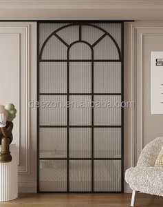 Porte française en verre à cadre tubulaire en acier Offre Spéciale Portes battantes intérieures à design personnalisé - Product Image 5