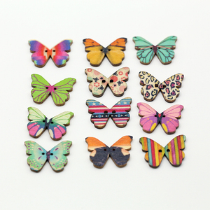 Màu Sắc Ngẫu Nhiên Động Vật Bướm Nút Gỗ 2 Lỗ Thủ Công Album Thủ Công Phụ Kiện May Cho Vải - Product Image 4