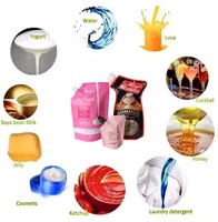 Pochette souple personnalisée imprimée, recyclable, avec bec verseur, blanche et noire, 50ml, 100ml, 250ml, 500ml, pour l'emballage de lait et de boissons