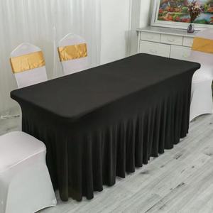 Design <span class=keywords><strong>de</strong></span> mode noir rectangle couverture <span class=keywords><strong>de</strong></span> nappe spandex couverture <span class=keywords><strong>de</strong></span> <span class=keywords><strong>table</strong></span> linge <span class=keywords><strong>de</strong></span> maison nappes élastiques <span class=keywords><strong>pour</strong></span> mariage - Product Image 2