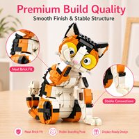 Kit de construction chat grimpant mignon, jouet éducatif pour enfants, modèle en plastique DIY personnalisable, objet de collection, cadeau, décoration