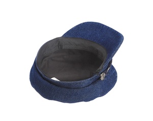 Fashion Flat Top Denim Fabric Captain Cadet Cap <b>Hat</b> <b>for</b> Kid Child - Product Image 6