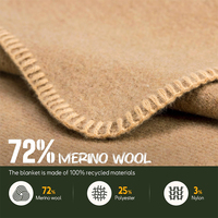 100% couverture en laine chaude épaisse lavable idéale pour le camping en plein air événements sportifs survie kits d'urgence technique tissée solide