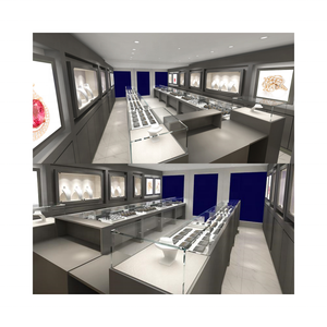 Comptoir de vente au détail en acier inoxydable pour centre commercial, vitrine de bijouterie en verre, rangement étanche et robuste - Product Image 2