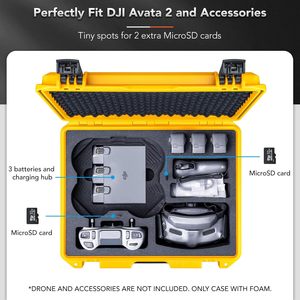 Lyku Titan AT200 Matériel PP étanche pour lunettes Avata 2, télécommande FPV Motion <span class=keywords><strong>3</strong></span>, support pour 7 batteries - Product Image 3