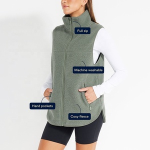 Gran oferta, chaleco de lana Sherpa para <span class=keywords><strong>mujer</strong></span>, ajuste relajado de gran tamaño con traje de gimnasio de diseño de longitud más larga Extra suave - Product Image 5