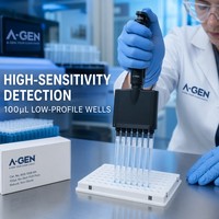 Plaque PCR blanche à 96 puits de 100 µl, sans RNase ni DNase, sans pyrogène, standard SBS, consommables de laboratoire pour PCR quantitative