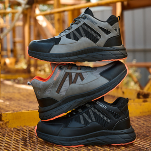 2025 OEM nuevo diseño ligero transpirable Casual seguridad trabajo zapatos hombres mujeres gamuza <span class=keywords><strong>punta</strong></span> <span class=keywords><strong>de</strong></span> acero Jogger botas lona para invierno - Product Image 3