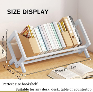 Modern Montessori Book Wooden Bookshelf Toddler Kids' Bedroom School Organization Books Toys Metal Iron - Product Image 2