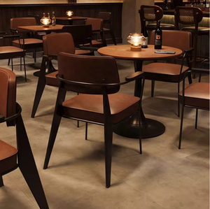 Meubles vintage haut de gamme pour bar et restaurant, ensemble de tables et de chaises pour café, pub, lieu commercial - Product Image 6