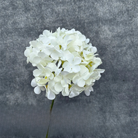 Fleur artificielle d'hortensia blanc et rose à tête unique, en gros, à prix abordable, pour vase et décoration intérieure